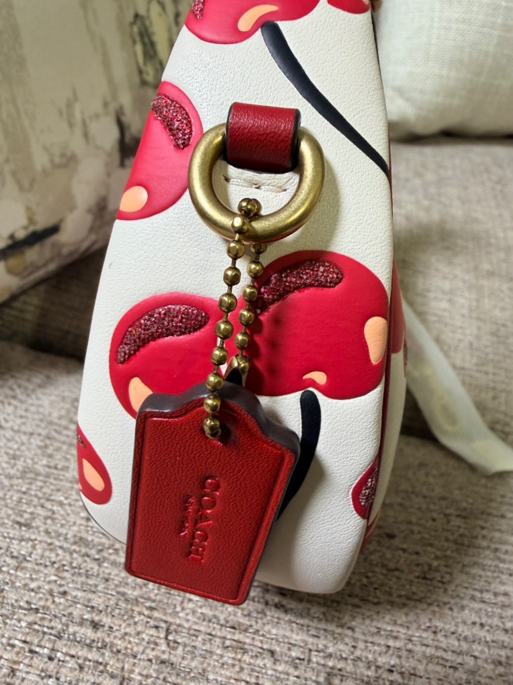 Cherry Print Coach Jonie Bag - Picture 4 of 8